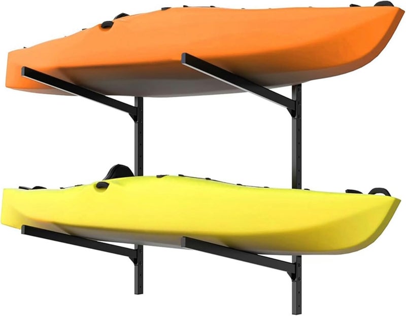 WALMANN Heavy Duty Wall Mounted Kayak Storage Rack for Garage, Adjustable Kayak Hangers for Wall, Holds Up to 220 lbs - Image 1